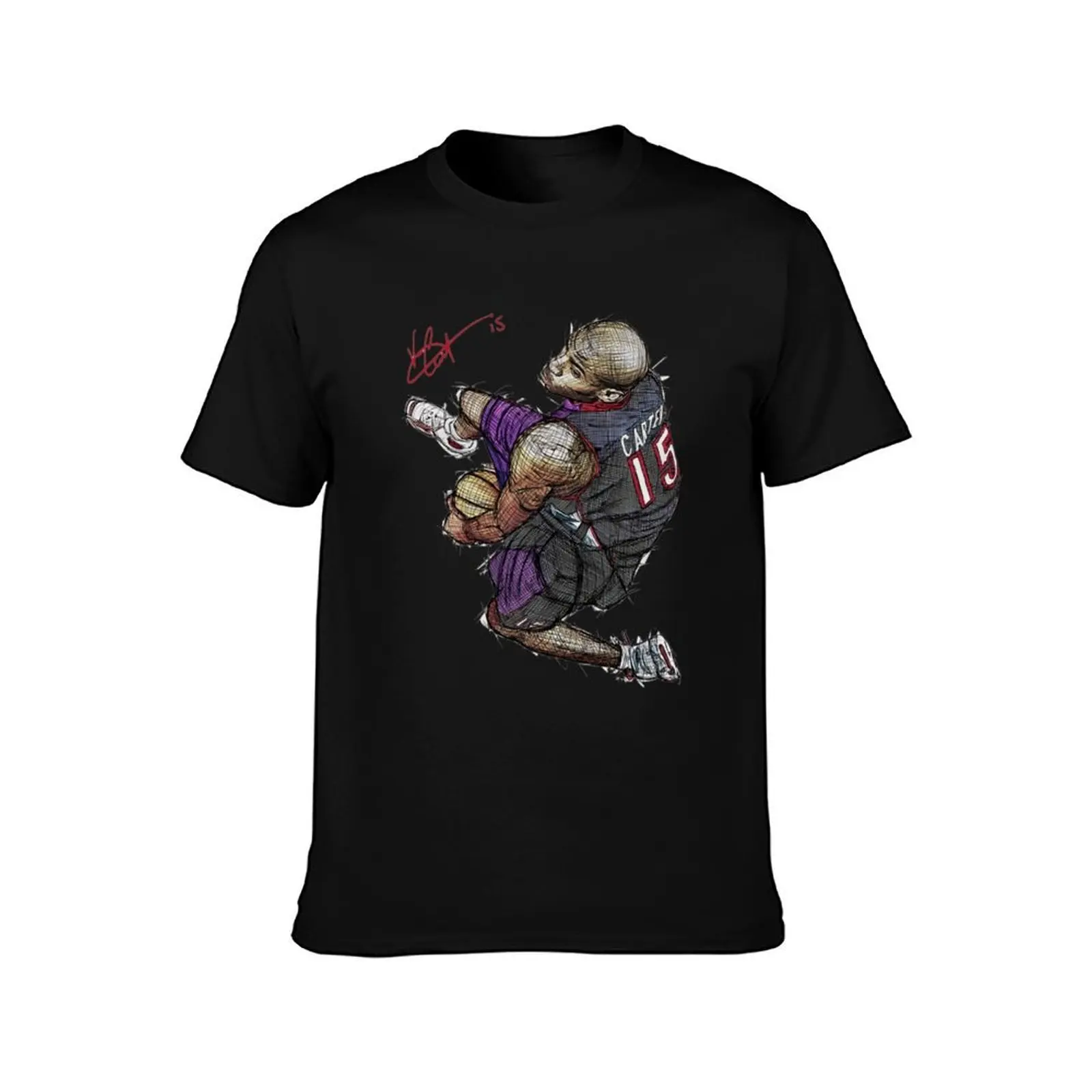 Vince Carter Between The Legs Dunk T-Shirt Summer Casual Cotton Tee Oversized Streetwear Tops Vintage Graphic Print