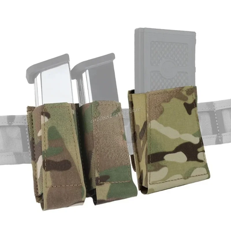 GBRS Rifle Pistol Magazine Pouch 556 762 9mm Glock M4 AK Tactical MAG Pocket MOLLE Elastic Bag Airsoft Hunting Vest Accessories