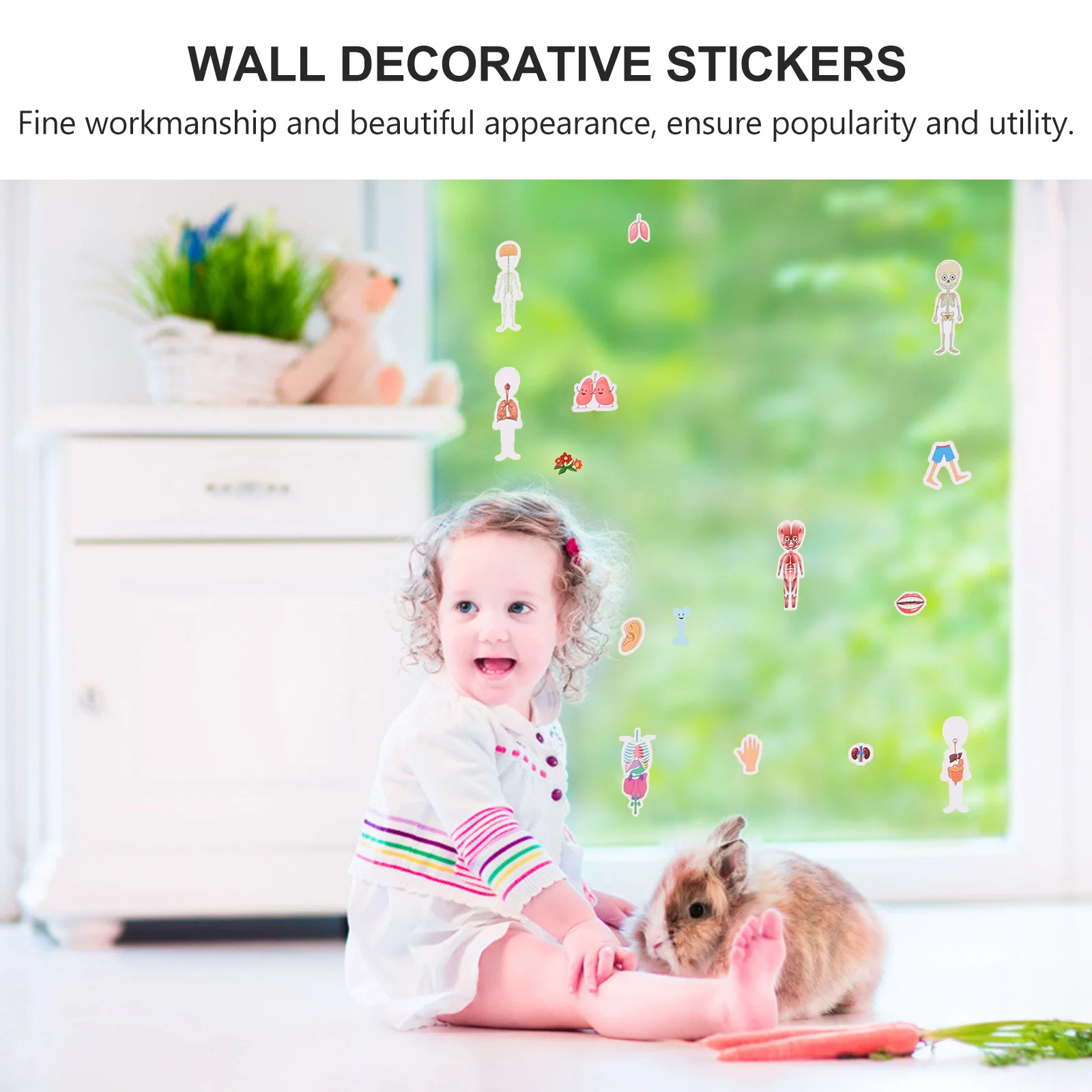 1 مجموعة المشهد ملصقات الأعضاء البشرية DIY بها بنفسك التعليمية الشارات الأعضاء الإدراك جدار ملصقات فنية جدار زخرفة #2