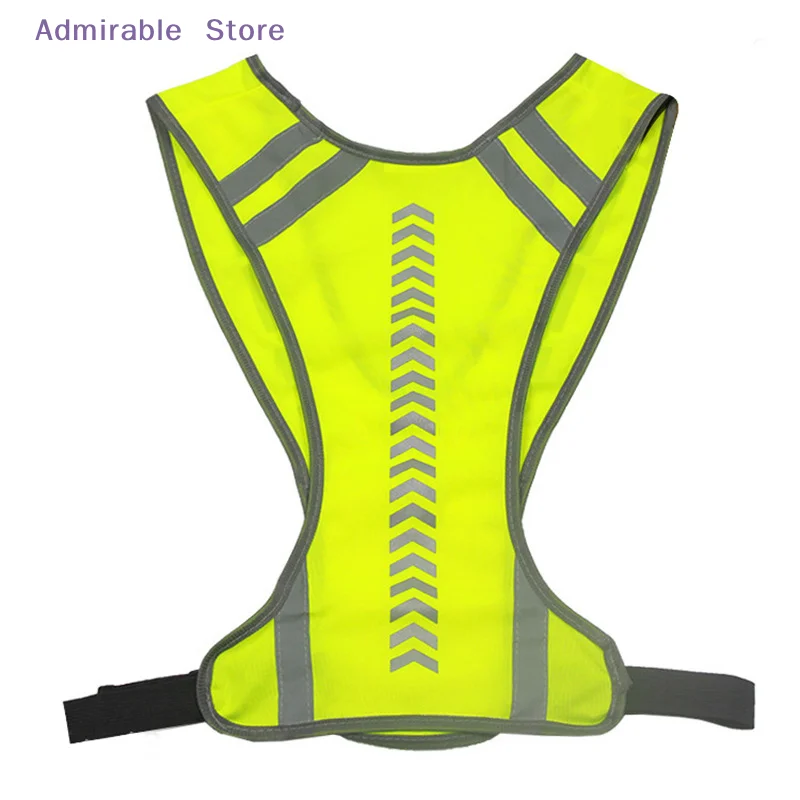[W]Motorcycle Safety Jacket Visible Reflective Vest Working Clothes Night Security Running Cycling Coat