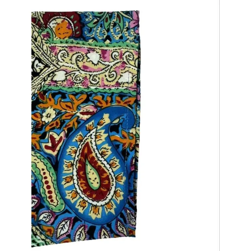 Camiseta de talla grande 1XL-5XL para mujer, blusas informales de manga larga con cuello en V y estampado bohemio de otoño