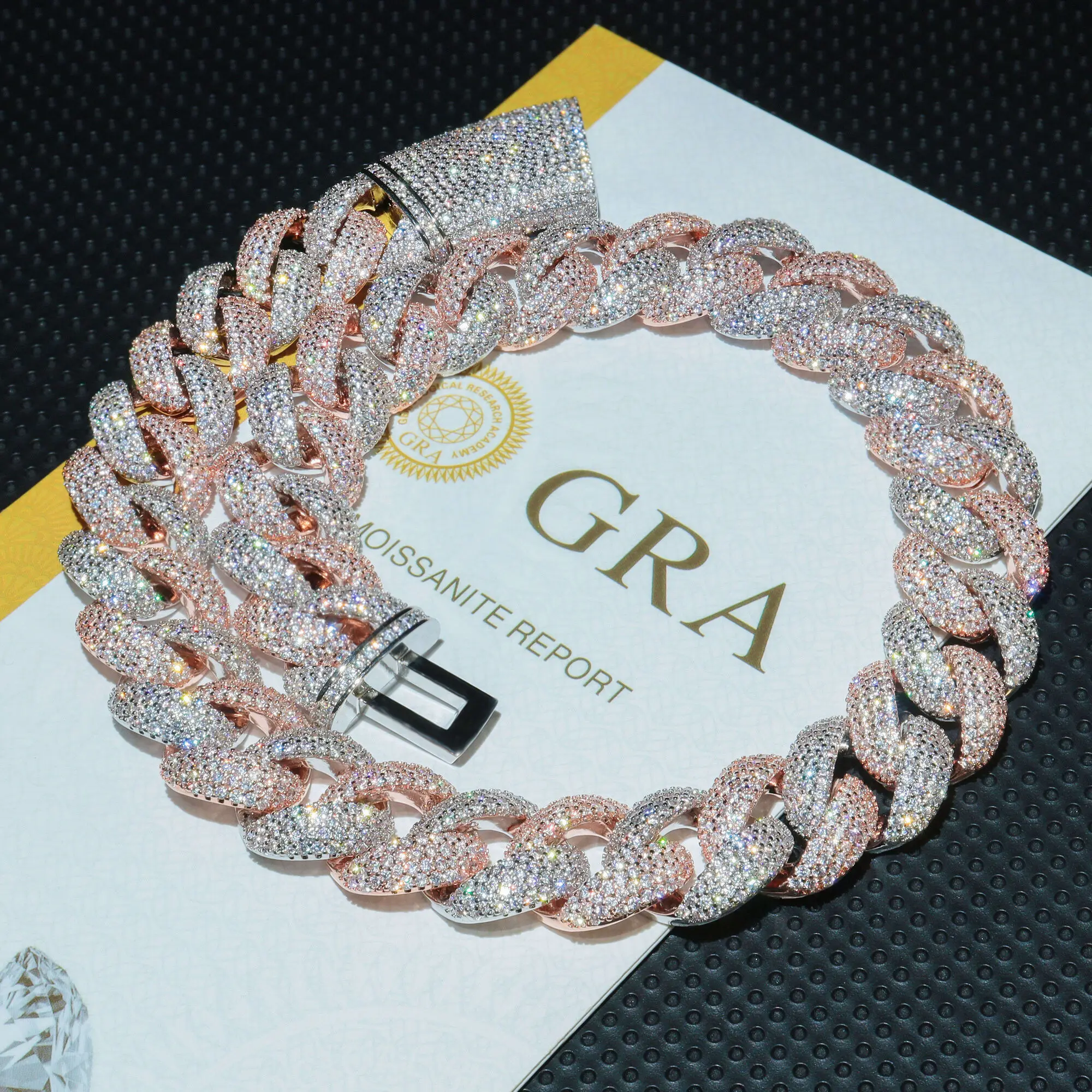 

High quality and excellent service jewelry, moissanite, Cuban chain, 925 sterling silver, favored by hip-hop and rap artists