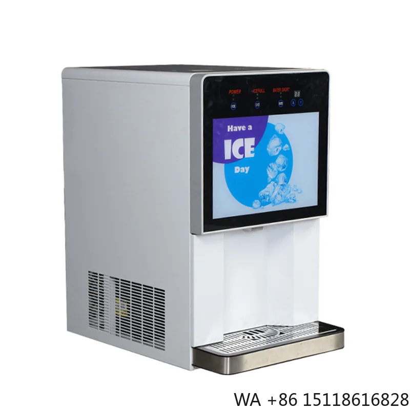 Commercial and Domestic Use Electric Ice Maker Machine Desk Type with Quick Crystal Cube Ice Out for Households Cars Hotels