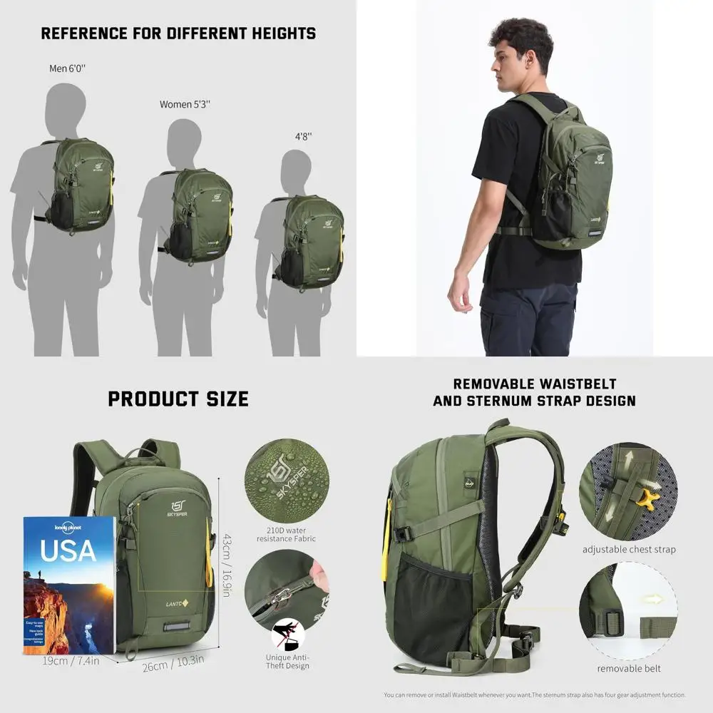 

Компактный походный рюкзак на 20 л для мужчин и женщин — легкий рюкзак для путешествий и приключений на природе