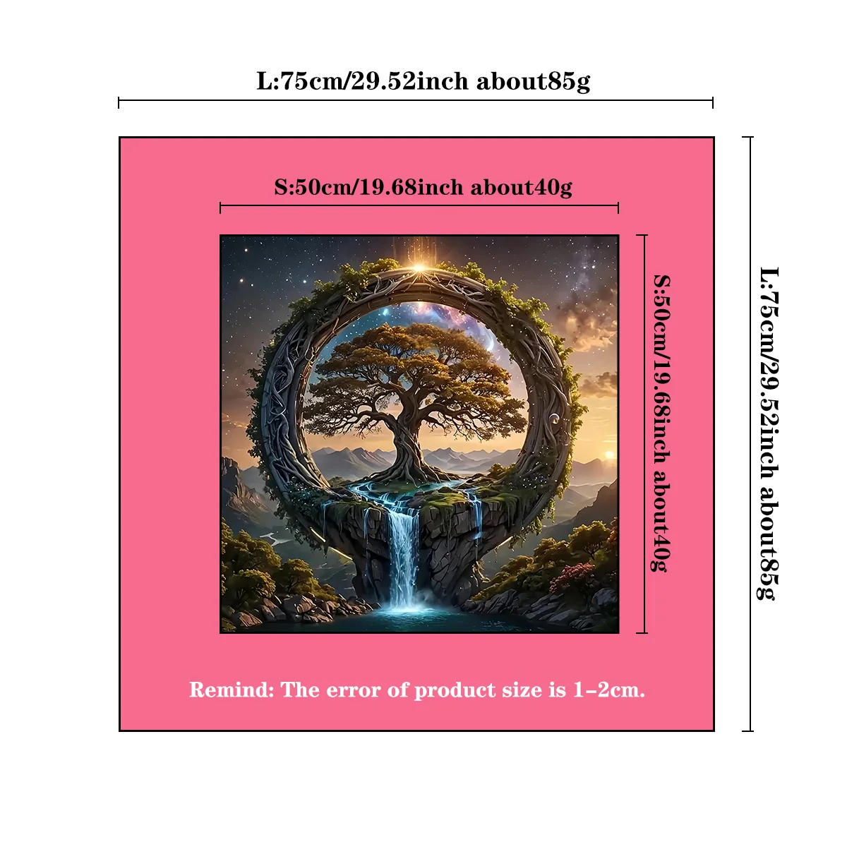 شجرة الحياة العرافة مفرش المائدة التارو مفرش المائدة البوليستر المذبح القماش أوراكل بطاقة حصيرة الطرف الديكور