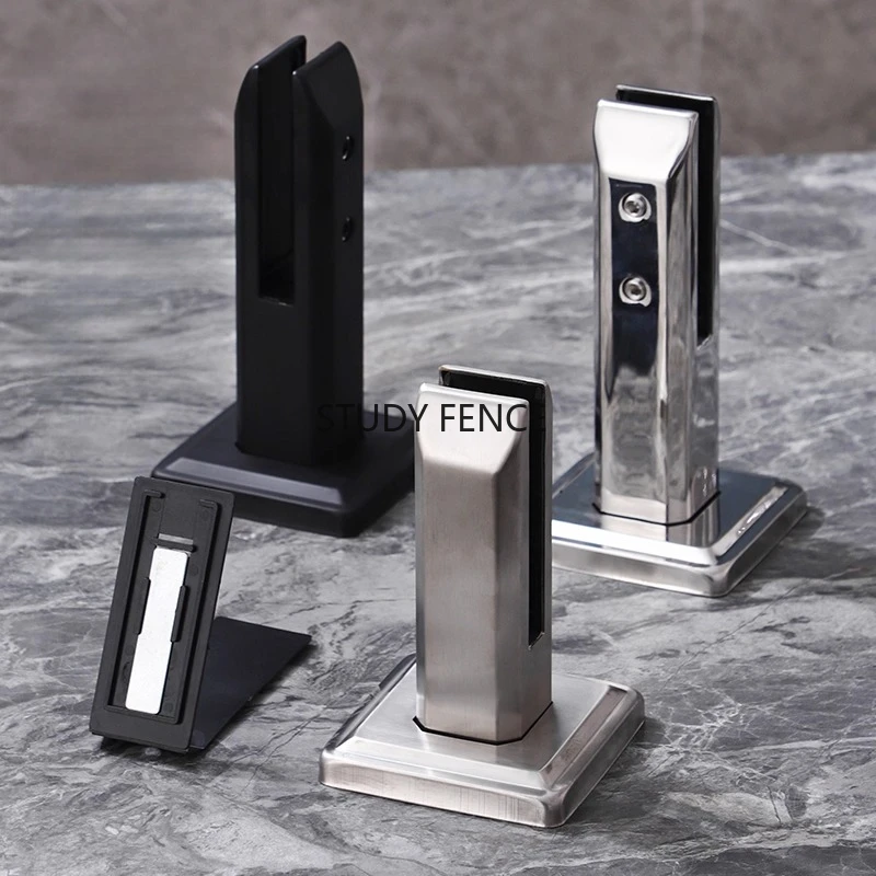 1pc 304 Stainless Steel Glass Fixing Clip Pool Clamp Base Staircase Handrail Column Fixing Clip Household Hardware Accessories
