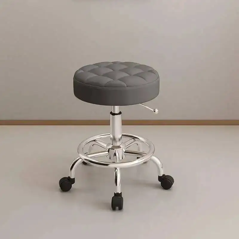 이발사 미용 의자 모초 등받이 장비 심플 롤링 의자 회전식 이발사 MQ50BC 의자 휴대용