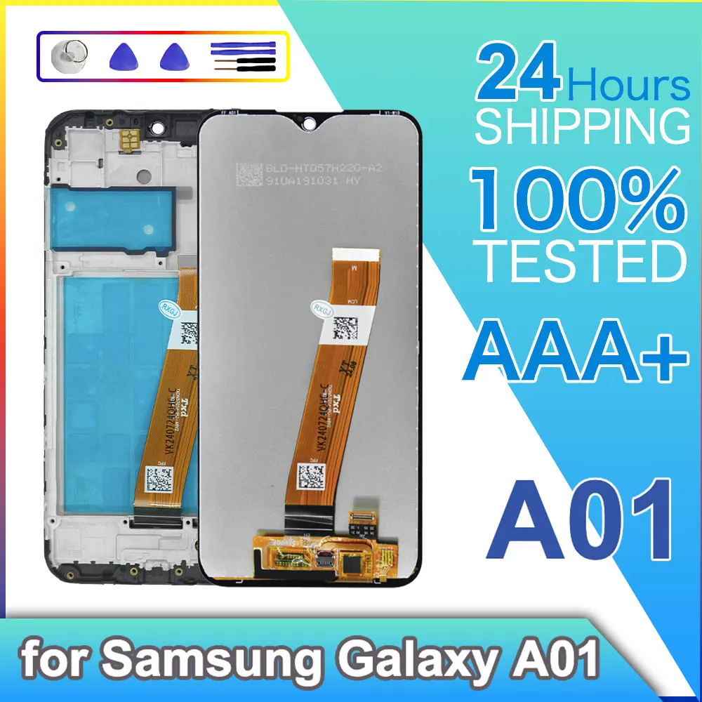 Pantalla LCD para Samsung Galaxy A01, Pantalla Táctil Digitalizadora para Samsung A01, Repuesto de Pantalla para Teléfono A015F A015U A015M A015V