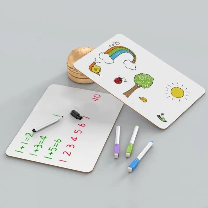 H37B 1/3/6 шт. Маленькие доски, двусторонняя доска с ластиком и маркерами