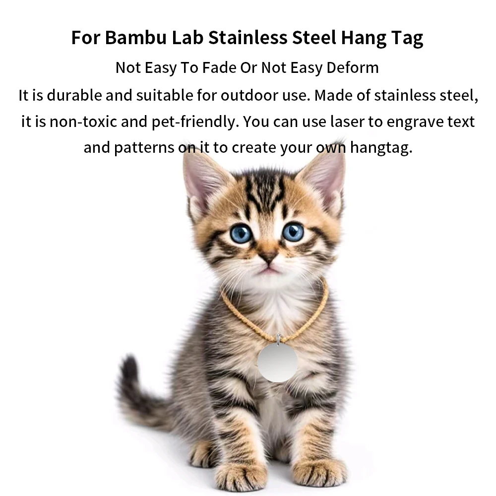 5Pcs For Bambu Lab 20/30mm Stainless Steel DlY High Quality Laser Engraving Round Hang Tag Silver For Decorative Gift