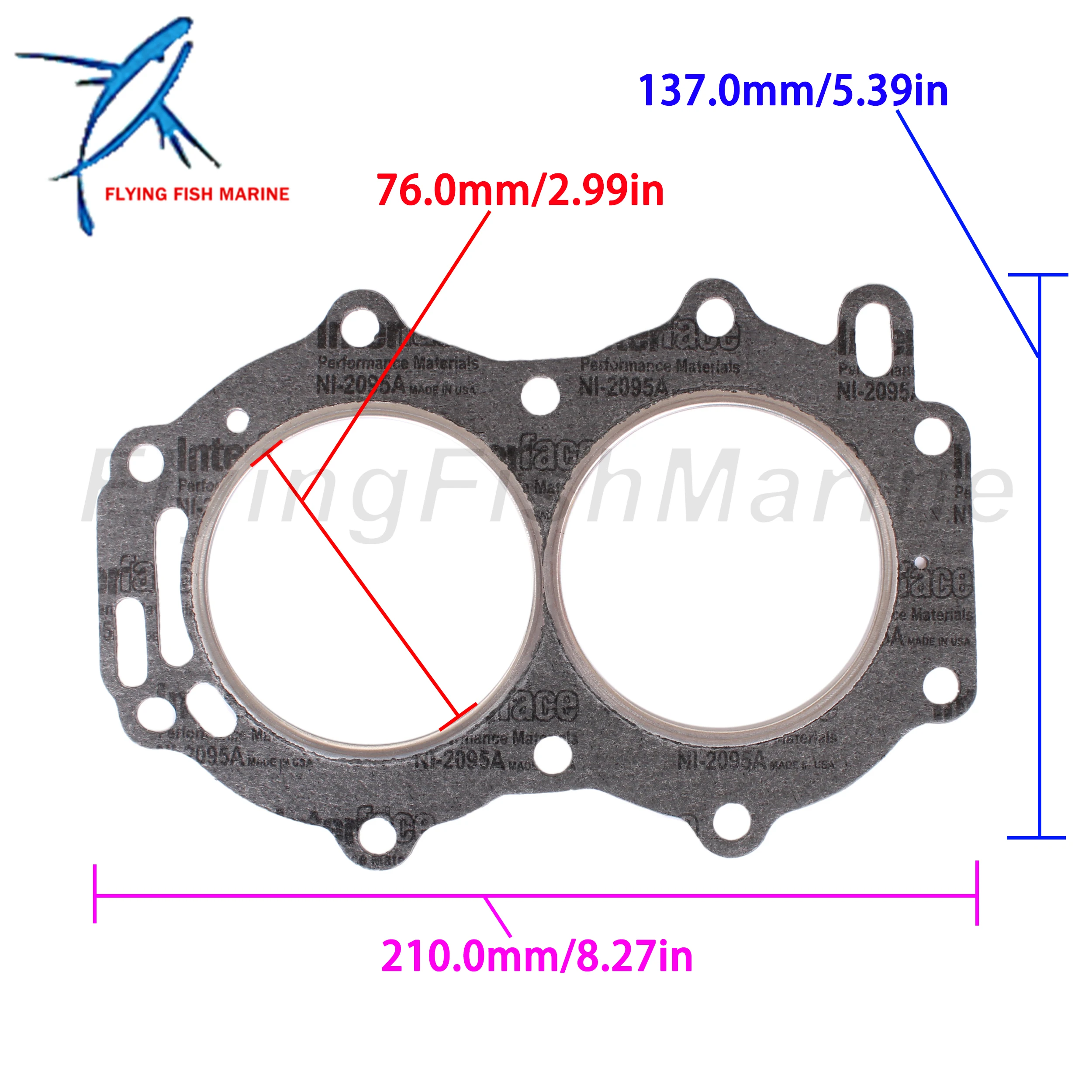 Outboard Motor 0329419 0765012 0777390 18-3803 Cylinder Head Gasket for Evinrude Johnson OMC BRP 20HP 25HP 28HP 30HP Boat