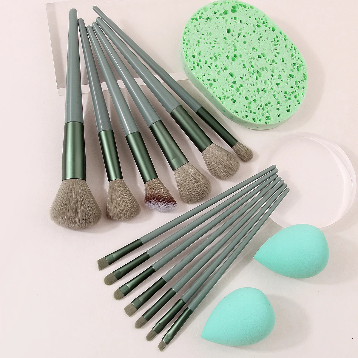 16PCS Professional Makeup Brush Set with makeup Sponges&Cleansing Sponge,Multifunctional Makeup Brush