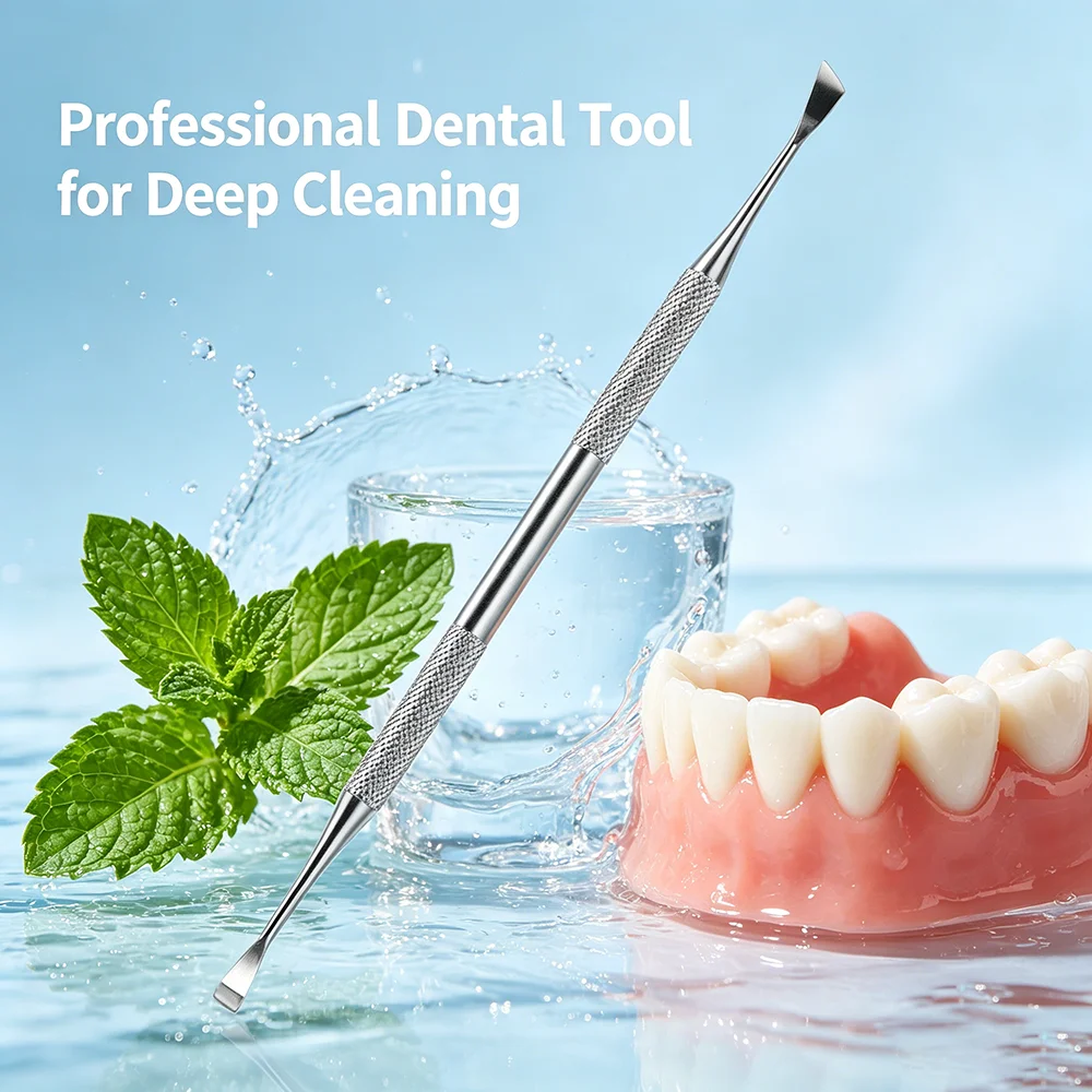 Stainless Steel Dental Probe Pick for teeth cleaning.Effectively removes tartar and dental plaque,portable oral care tool fit