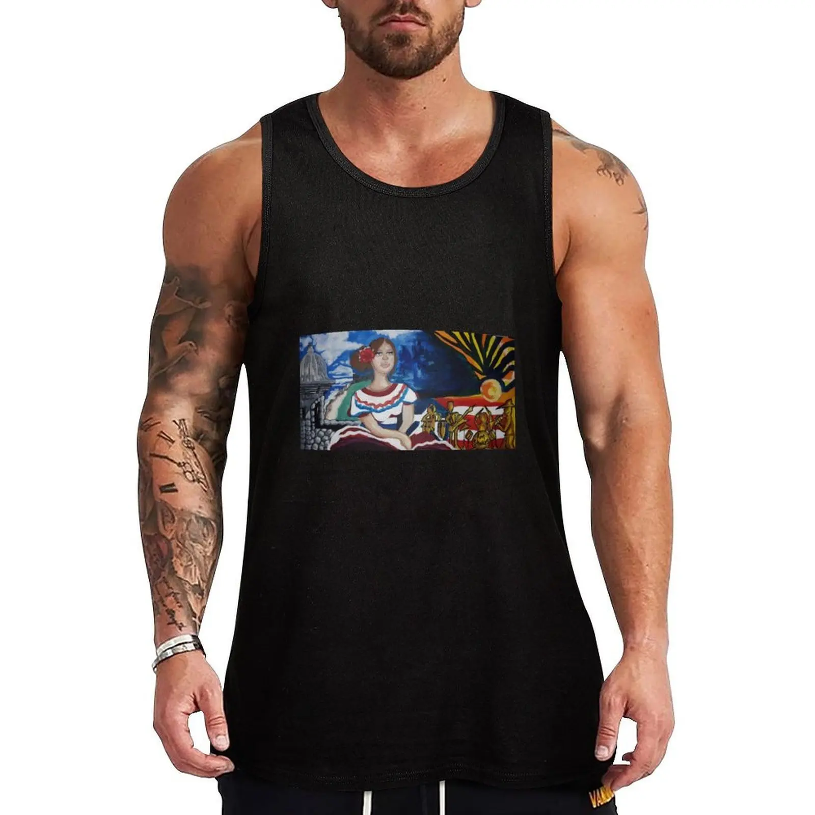 

Origins: Puerto Rico Tank Top cool things Men's summer clothes 2025 men clothing