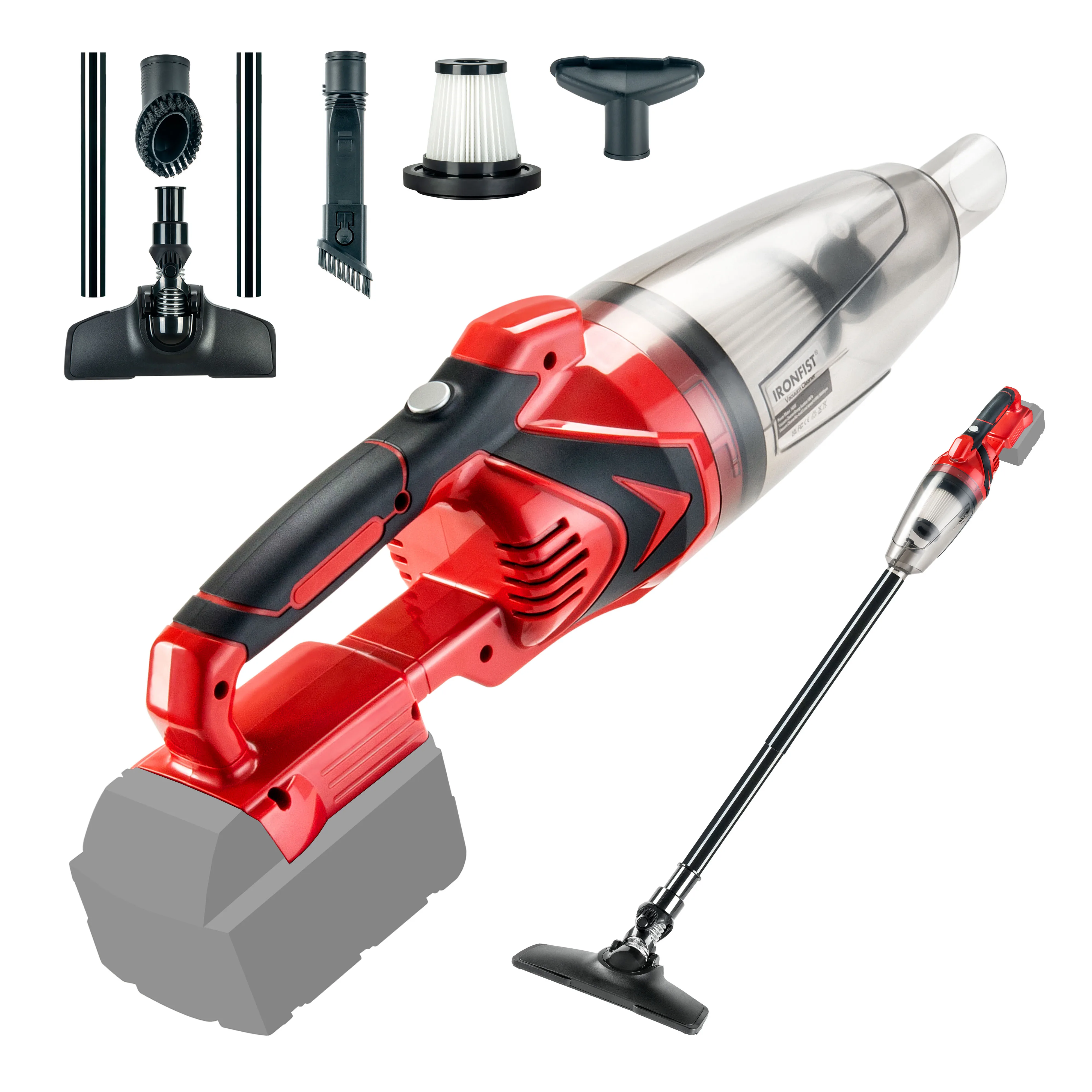 

Portable Cordless Vacuum Cleaner Battery-Powered Handheld Device for Hard Floors Carpet Car Pet Hair Cleaning Made of Plastic