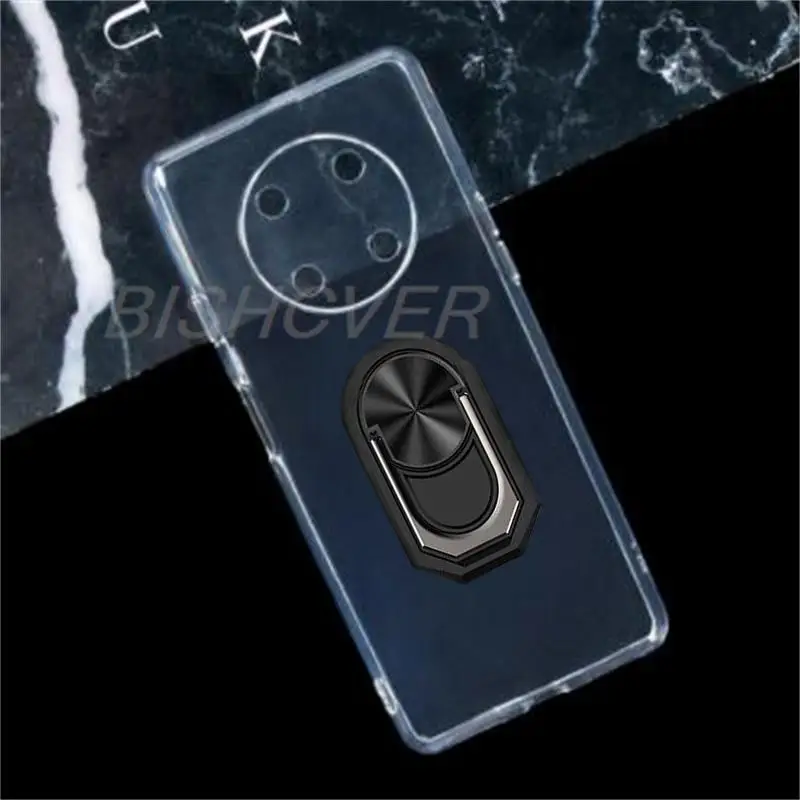 Magnet Phone Case For Cubot Max 3 Shockproof Soft TPU Silicone Cover On For Cubot Max 3 Case With Ring Holder