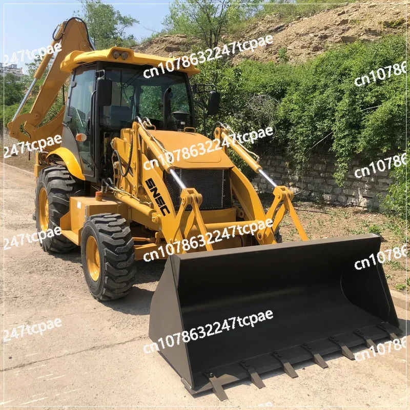 Cheapest 388 Machinery Twobale 4X4 Small Wheel Backhoe Loader