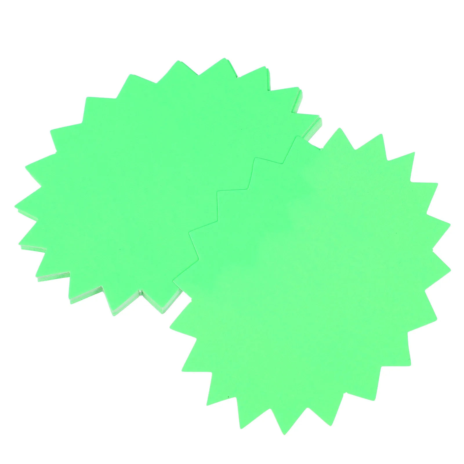

100 Sheets Creative Explosion Shape Price Signs Fluorescent Paper Sale Stickers for Goods Display Market Retail Store Signage