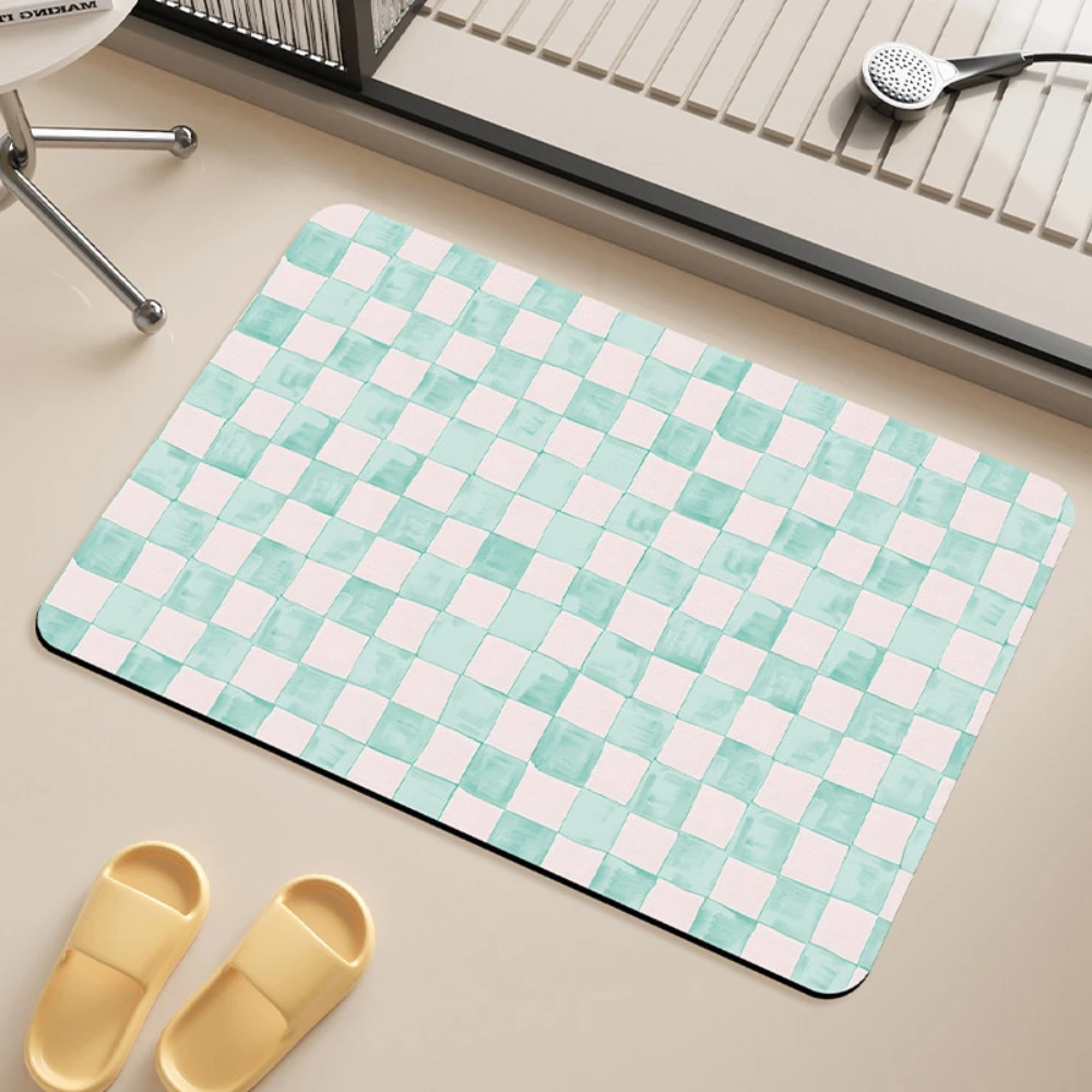 Keset Kamar Mandi Motif Kotak- - Bar Mat Rubber ulasan dan harga