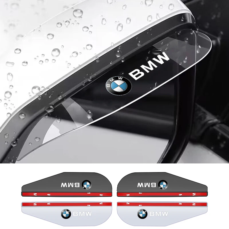 2pcs Car Rearview Mirror Rain Eyebrow Small Round Mirror For BMW M Performance E36 E60 E90 X2 X1 X3 X5 E46 E39 E70 M3 M5 M6