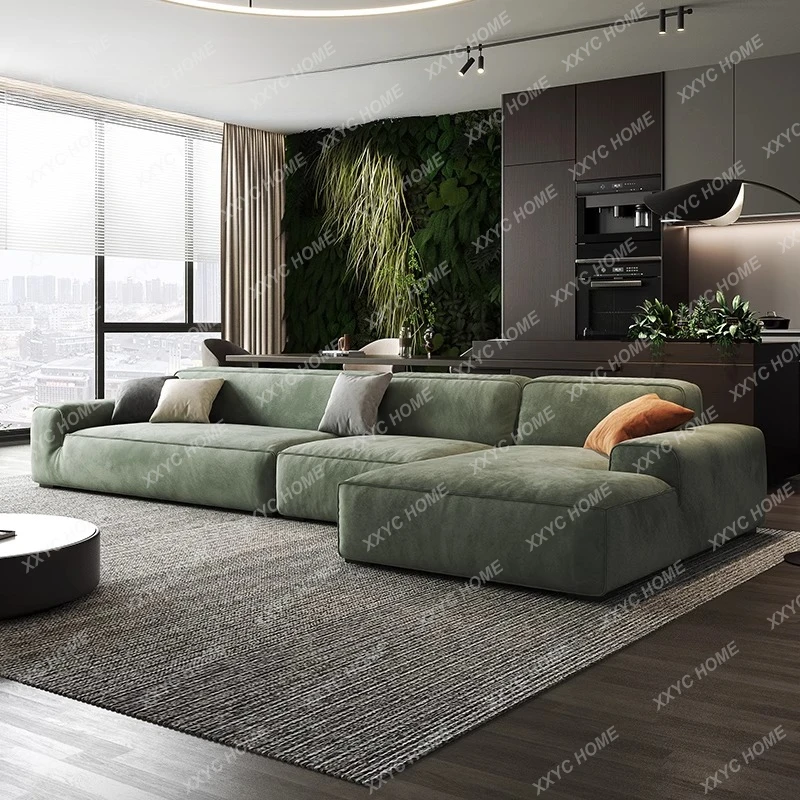 Modern simple sofa cloth cover removable and washable anti-cat scratch matte suede fabric sofa
