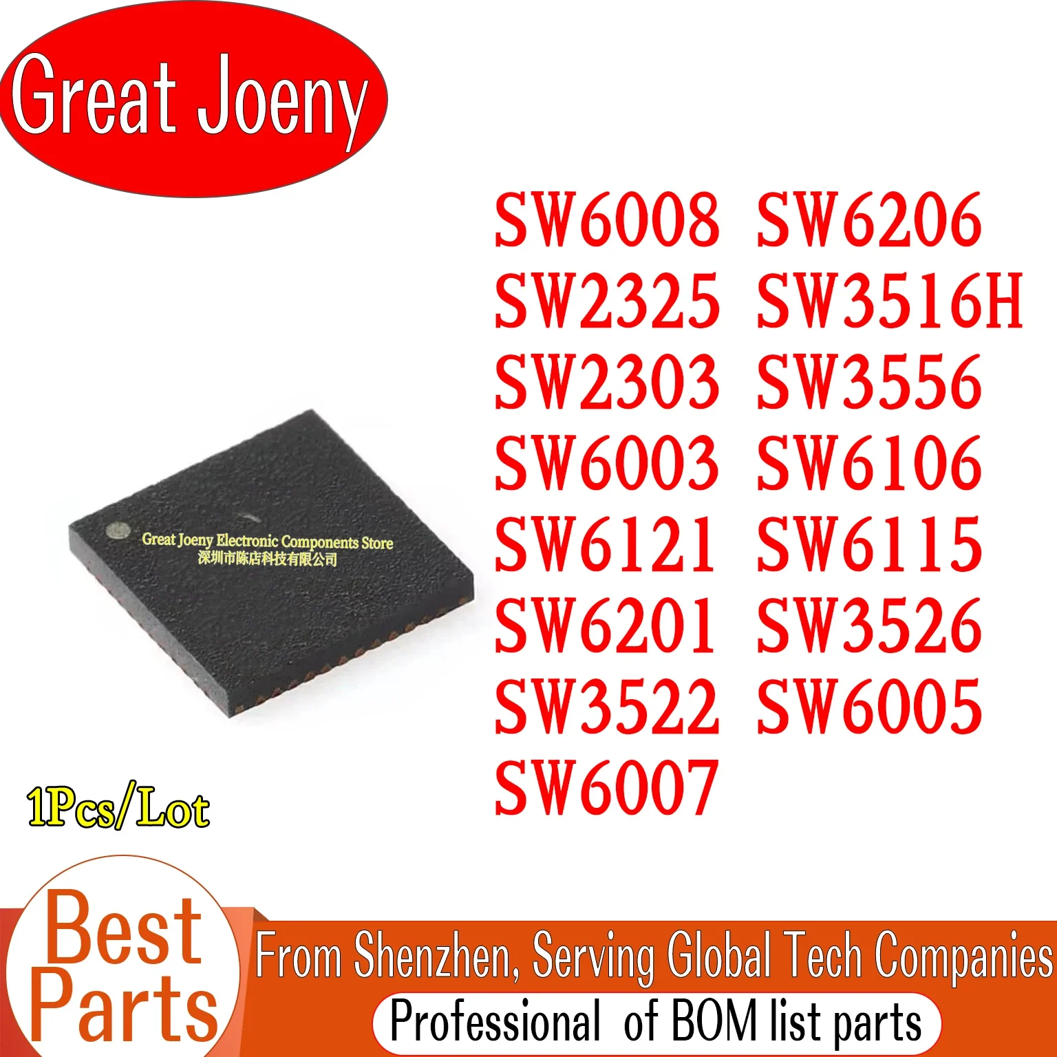 (1piece) SW6008 SW6206 SW2325 SW3516H SW2303 SW3556 SW6003 SW6106 SW6121 SW6115 SW6201 SW3526 SW3522 SW6005 SW6007 Chipset