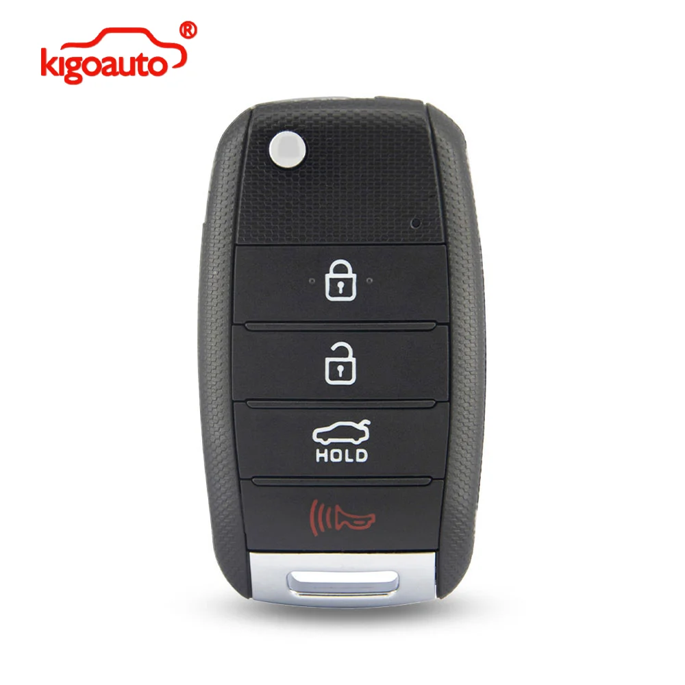 Kigoauto FCC NYODD4TX1306 Flip Key Shell 4 Button for 2014 2015 Kia Optima PN 95430-2T560 / 95430-2T550