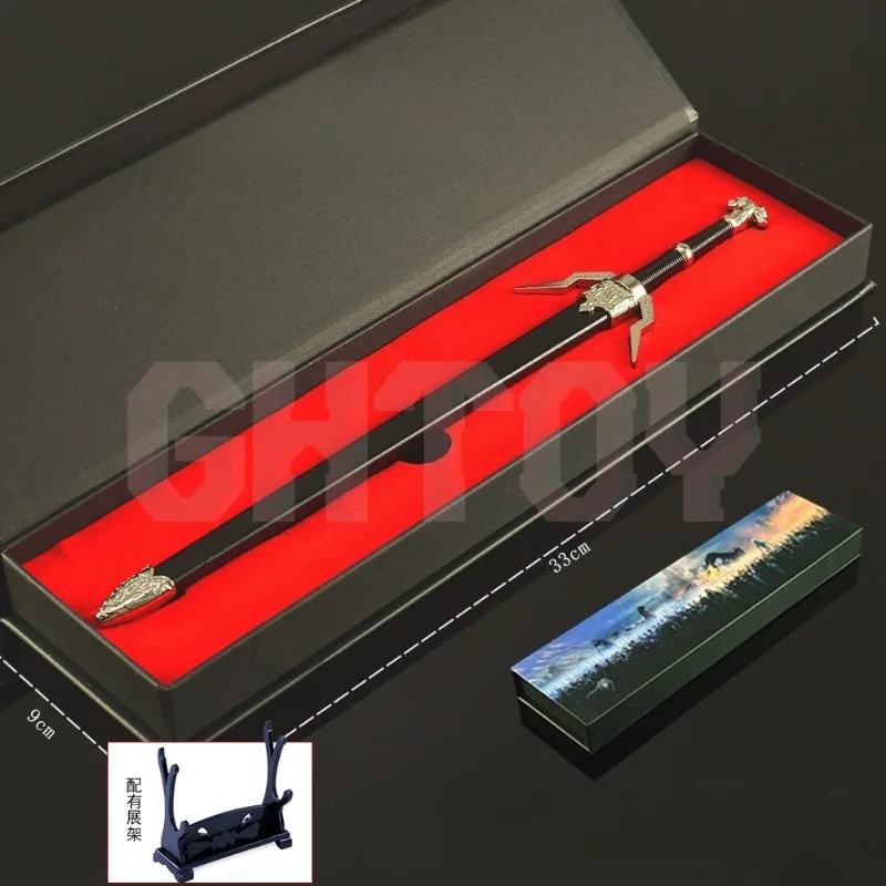 30cm/11.81in 위쳐 게임 주변기기 게롤트 검 무기 모델 데스크탑 장식품 컬렉션 소년을 위한 생일 선물