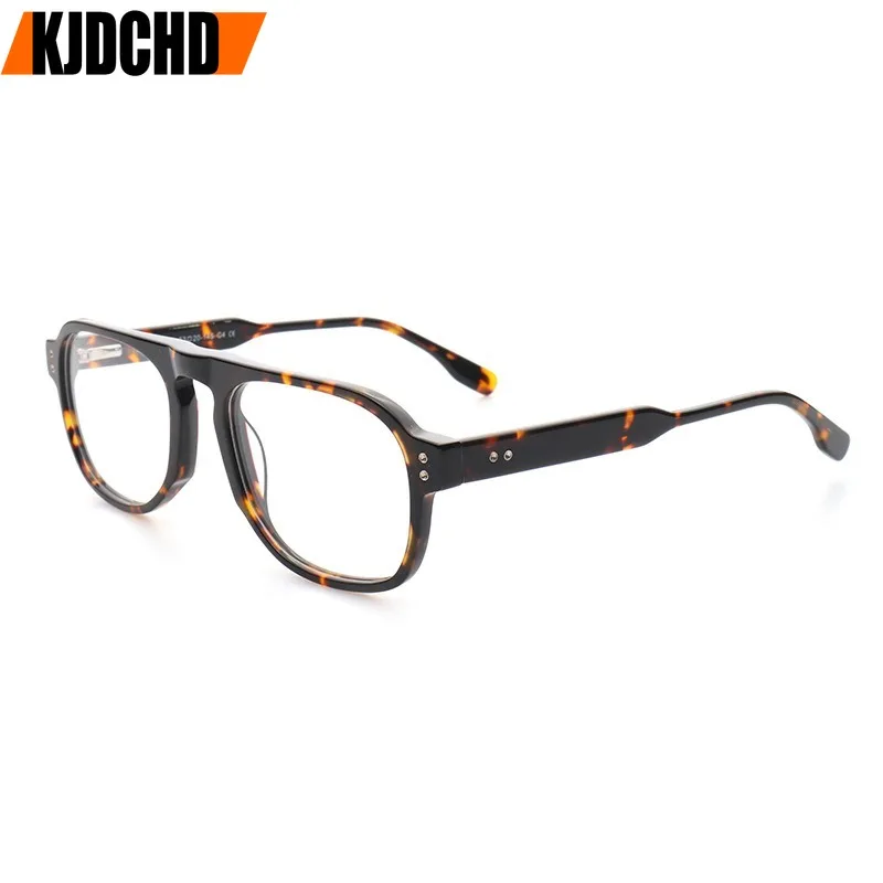 Kingsman Eyeglasses Frame with Case Retro Handmade Acetate Retangle Eyewear for Men Kingsman Agent Eggsy Glasses