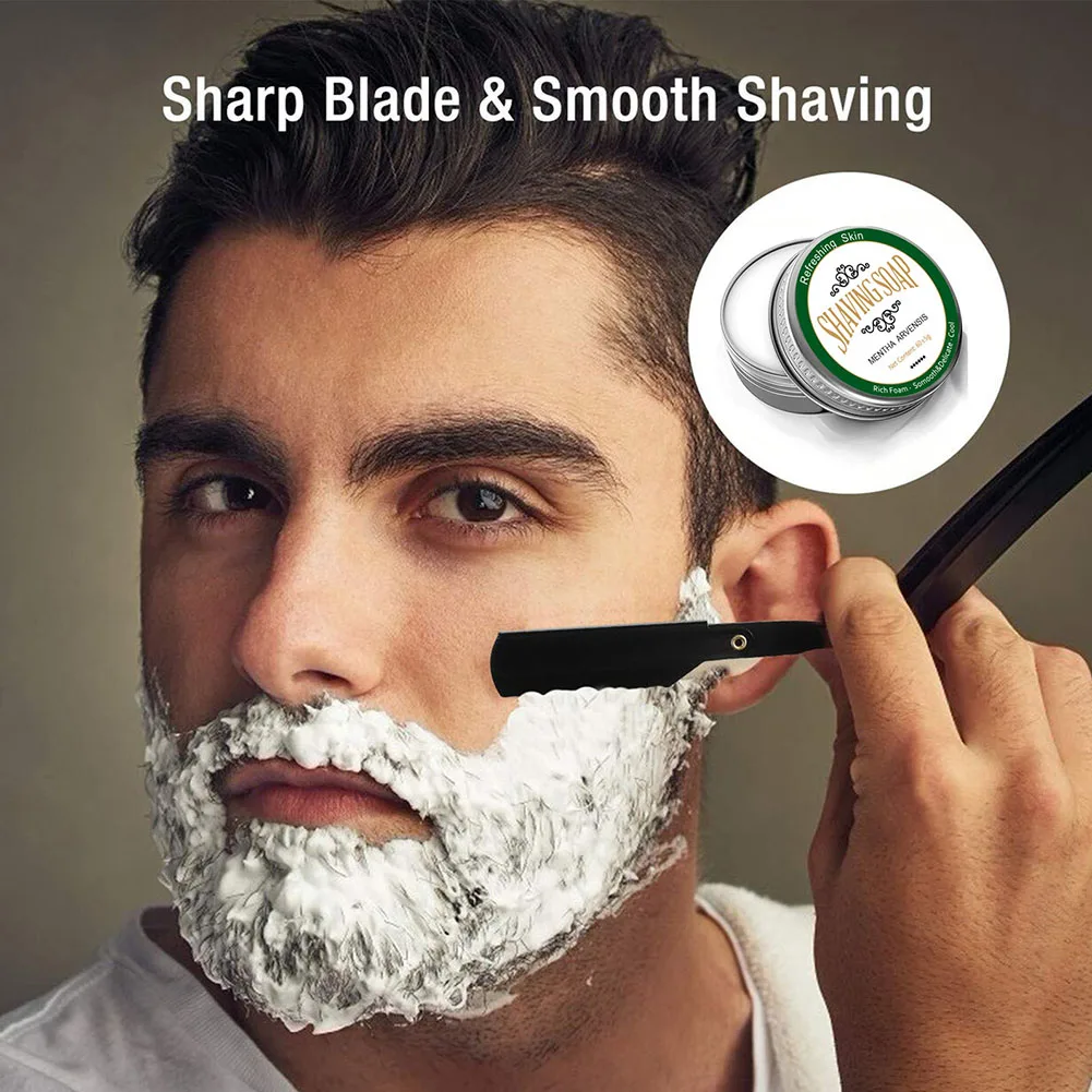 Nice Beard Shaving Cream Mint Scented Salon Barber Moustache Removal Aluminum Boxed Beard Hair Cleaner Portable for Men
