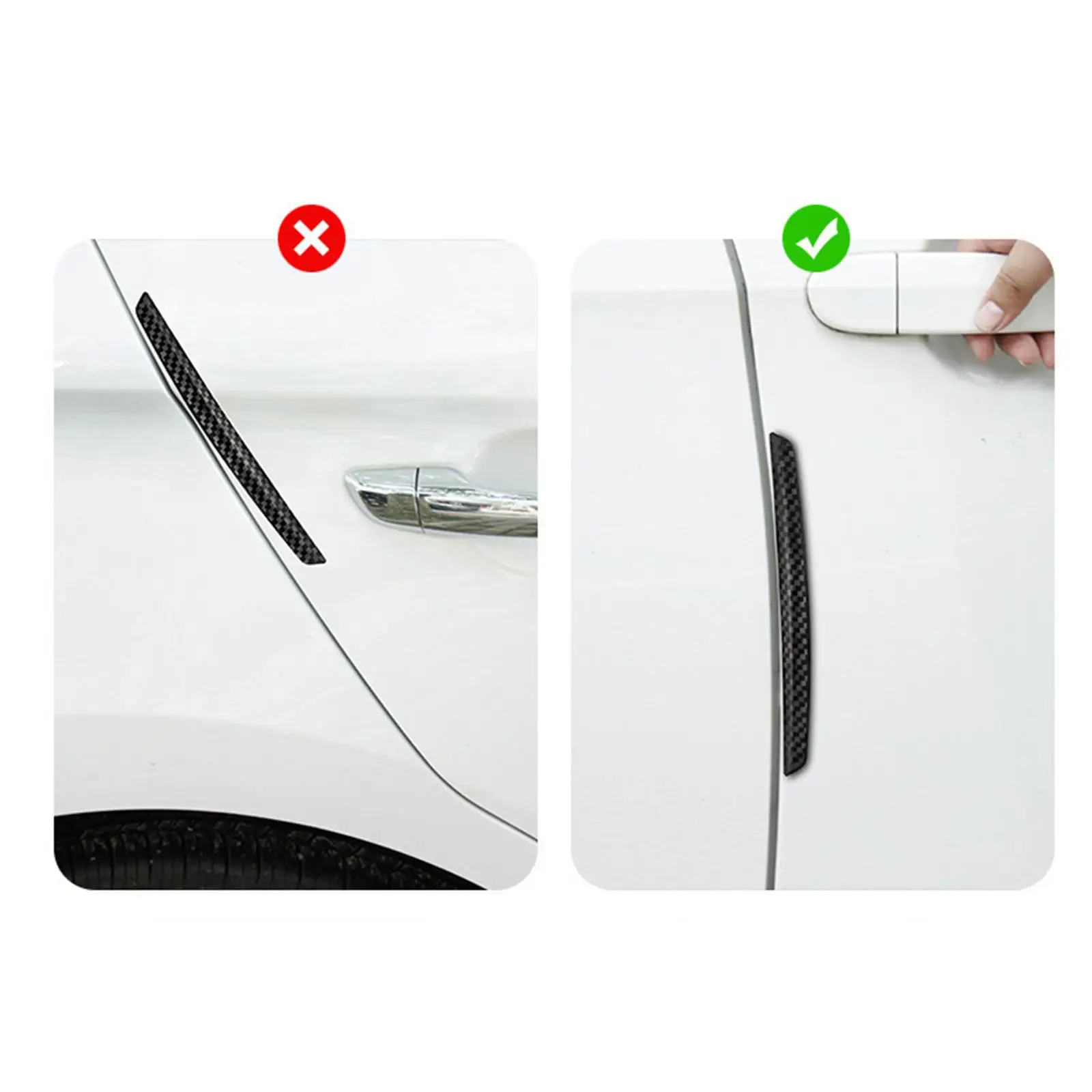 4 Pieces Car Door Edge Guards Fashion adhesive Side Door Protection Stickers