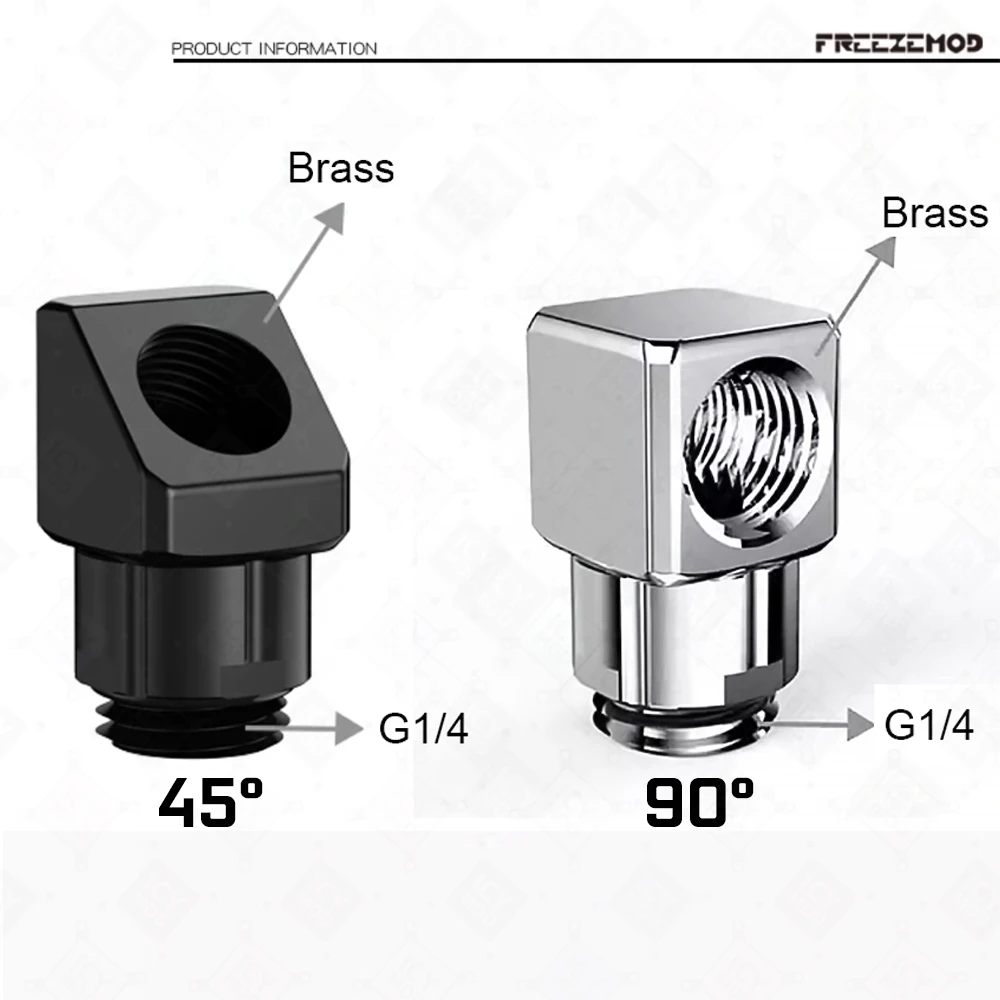 Imagem -03 - Zemod 90 ° Encaixe Giratório de 45 Graus g1 Masculino Feminino Cotovelo Torque de Latão Mod pc Refrigeração a Água Gxzwt-d45 D90 Atacado 210 Unidades