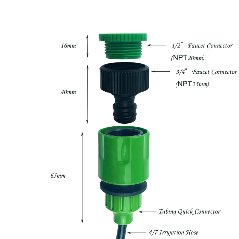 Low Pressure Misting Cooling System For Outdoor Patio 4/7MM Hose Brass Copper Nozzle Sprayer 10/15/20/25/30 Meters