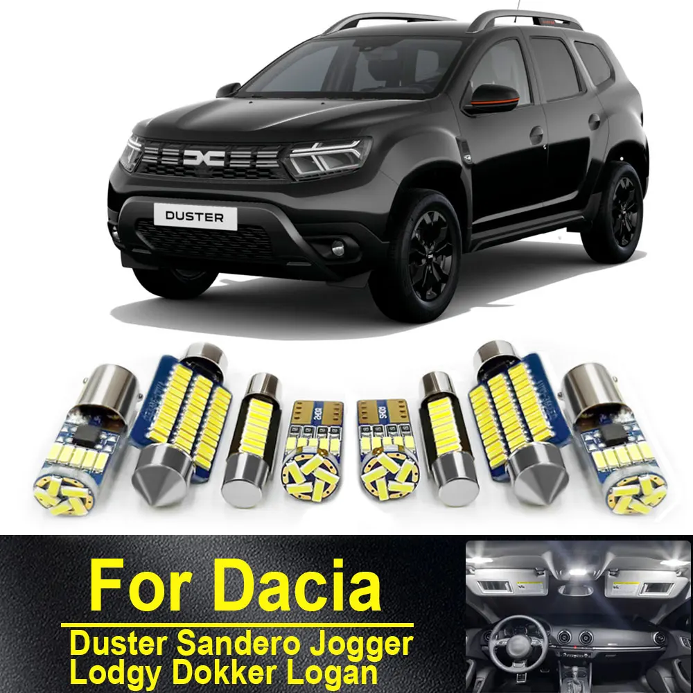 

Car LED Interior Light For Dacia Duster Sandero Jogger Lodgy Dokker Logan Spring I II MK1 MK2 MKI MKII Accessories Canbus