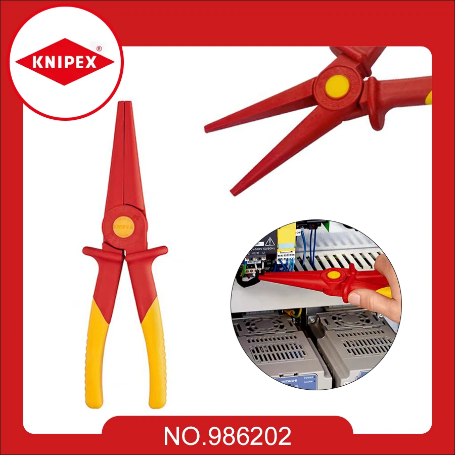 

KNIPEX 98 62 02 Long Nose Plastic Plier 1000V VDE Insulated Plastic pliers