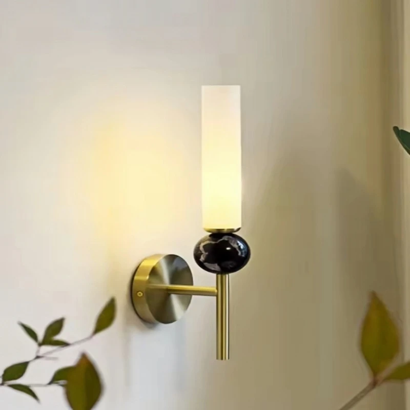 Marble All Copper Bedroom Bedside Chandelier G9 Light Modern And Minimalist Living Room Background