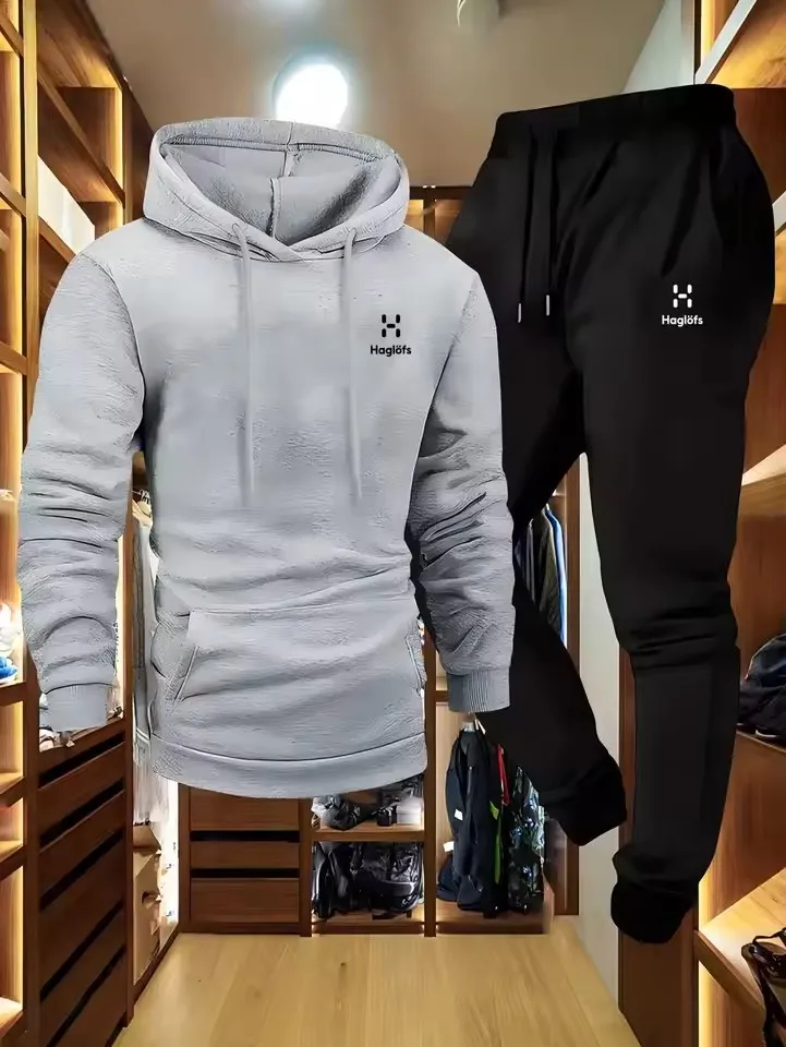 طقم رياضي مخملي سميك للرجال مطبوع عليه حروف نيويورك للربيع والخريف طقم هوديي بأكمام طويلة كاجوال مريح للجيب #2