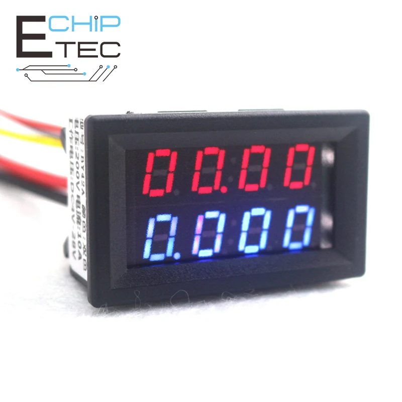 

DC 0-200V 10A 50A 100A 0.56" Inch LED Digital Voltmeter Ammeter + Shunt Dual Display 4 Bit Current Voltage Meter Tester