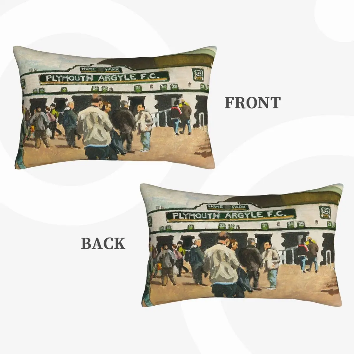 Plymouth Argyle Rectangle Pillowcase Cushion Cover Decorative Bedroom Bed Home Comfort Throw Pillow
