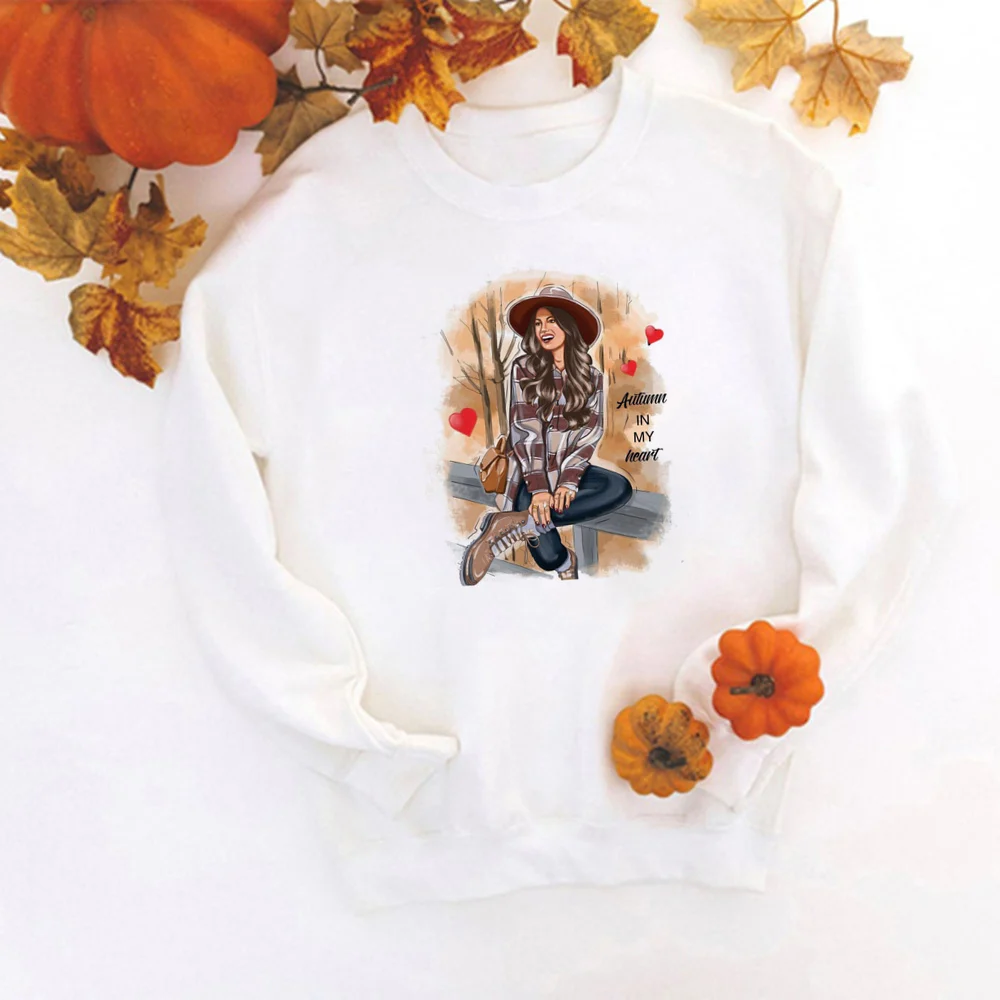 Hello Fall Autumn Girls Thanksgiving Sweatshirt Autumn Graphic Tops Hoodie Clothes Fashion Pullover Streetshirt Halloween Outfit