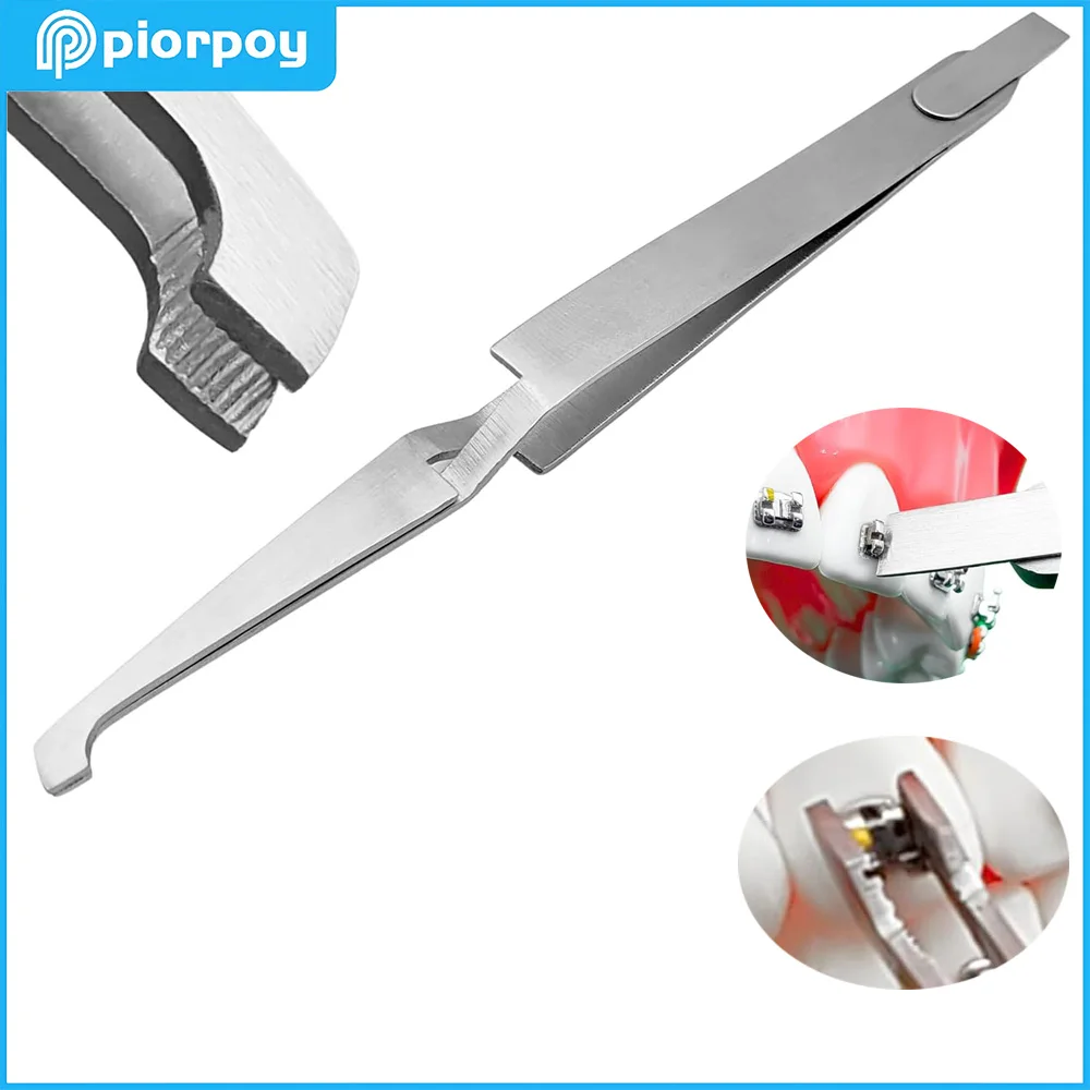 PIORPOY 1Pcs Dental Orthodontic Bracket Placer Bracket Self Holder Tweezers Stainless Steel Dentistry Instruments Surgical Tools