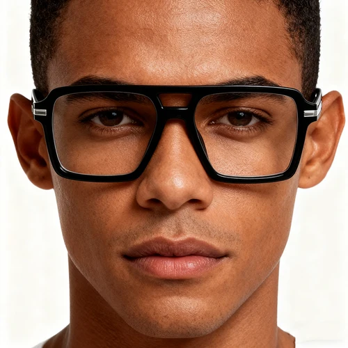 Imagen 2 del producto Gafas de lectura de diseñador de marca de lujo para mujer, anteojos cuadrados Retro de doble puente, gafas graduadas ópticas a la moda para hombre 2025