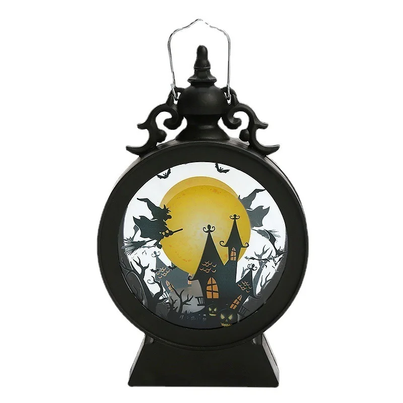 2024 Halloween LED Hanging Pumpkin Lantern Light Ghost Lamp Candle Light Retro Halloween Party Home Christmas Decoration