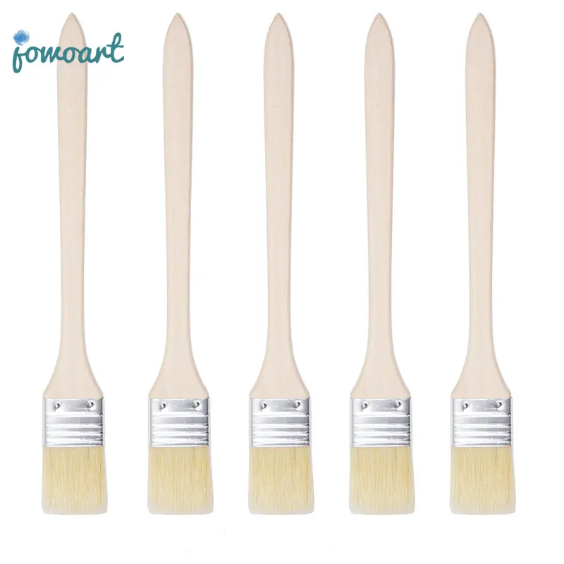 5 Pcs/set Chongqing Pig Bristle Paint Brush Oil Painting Acrylic Gouache Wall Painting Row Pen BBQ Barbecue Cleaning Board Brush