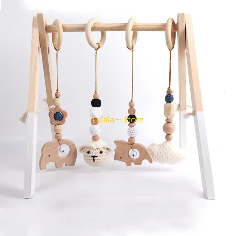 

Y4QA 4 Pcs/Set Baby for Play Gym Frame Activity Hanging Pendants Fitness Rack Decorations Sensory Stroller Ornaments