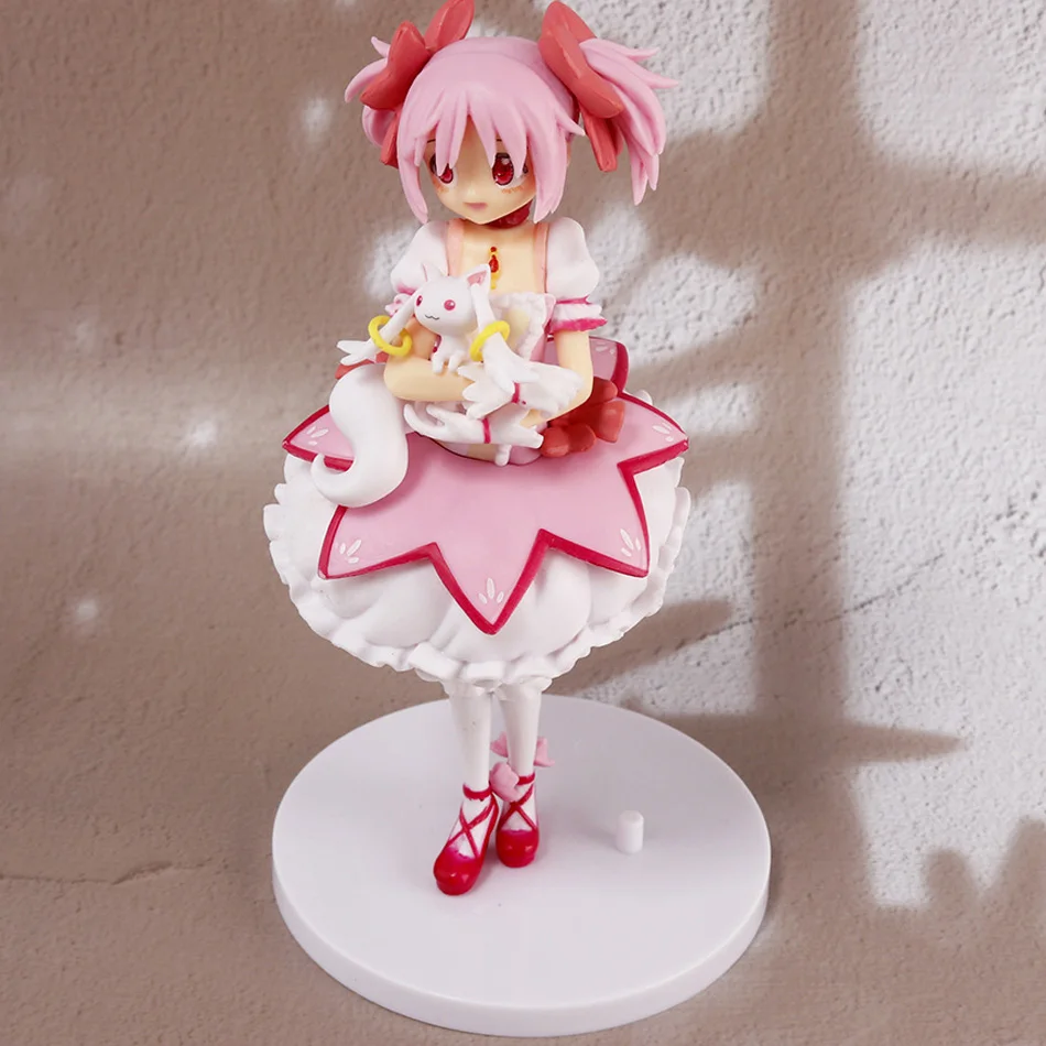Hot 18CM Puella Magi Madoka Magica Aniem Figure Kaname Madoka Magic Girl PVC Anime Action Figures Model Cartoon Model Toy Gifts