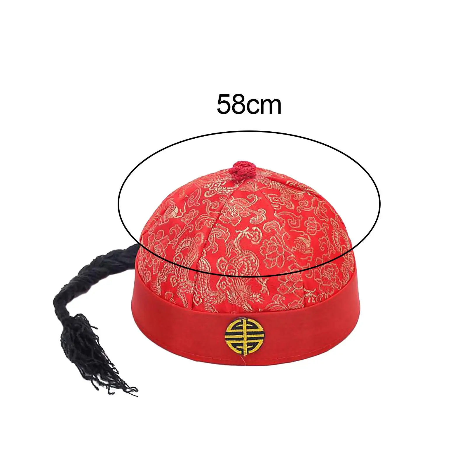 Cappello orientale cinese cappello tradizionale del padrone di casa copricapo Party Cosplay Cap per carnevale Dress up Cosplay theatre Stage Performance