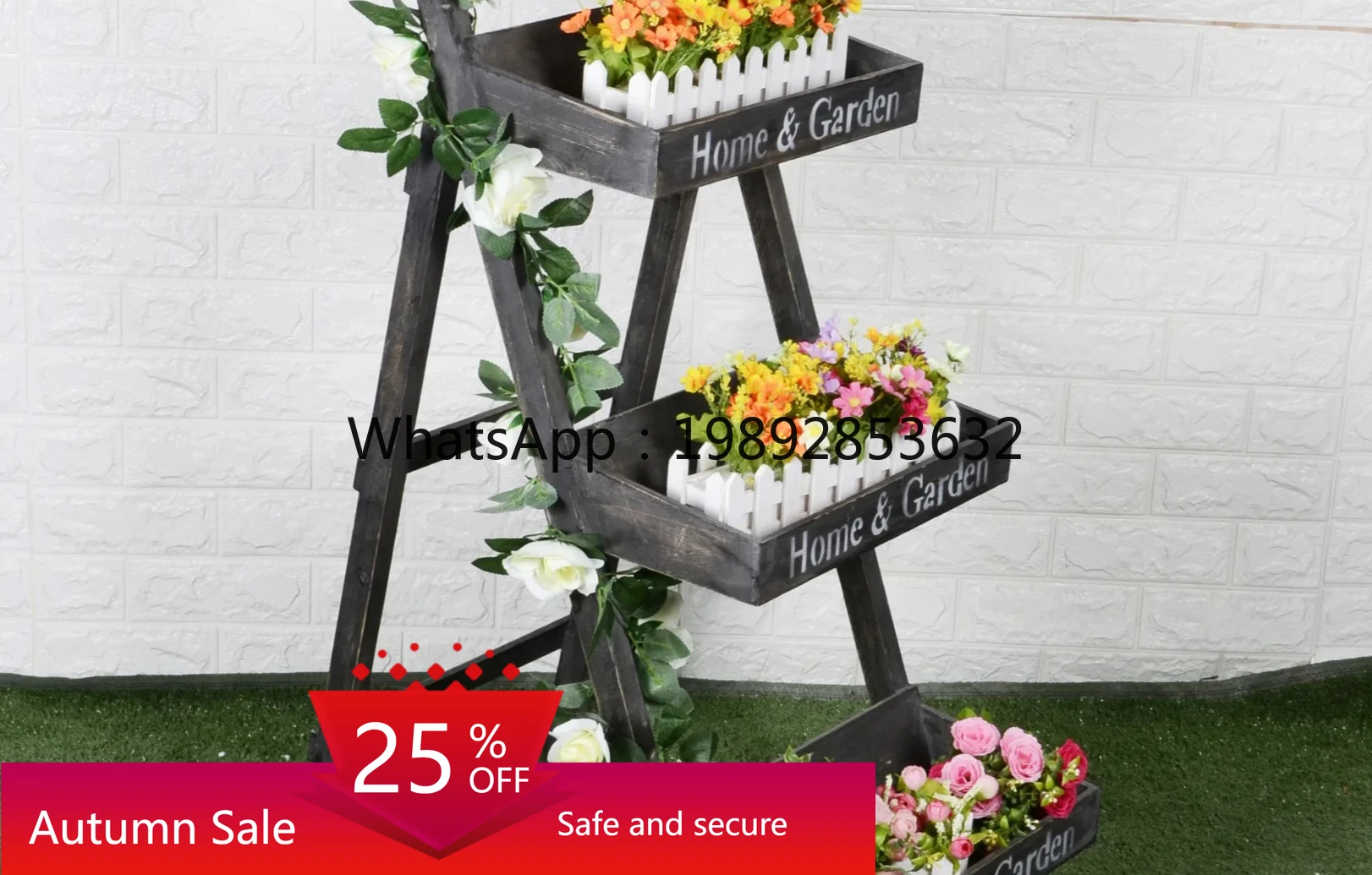 

large floor-to-ceiling flower stand multi-layer shelf ornament clothing store cafe soft clothing