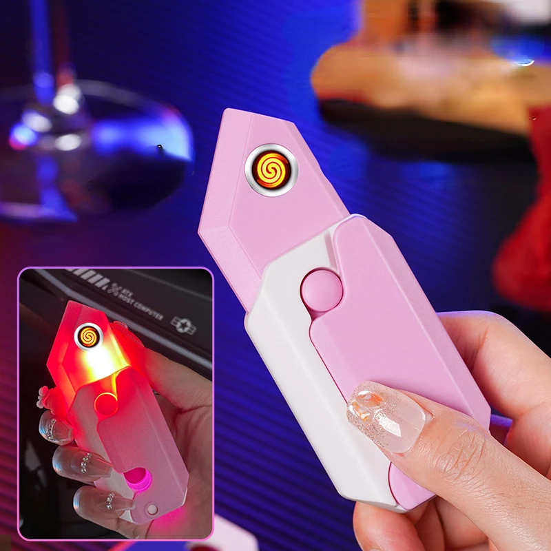 New Radish Luminescent Cigarette Lighter Smooth Decompression Windproof Lighter Tungsten Wire Ignition Fuel lighter Smoker Gift