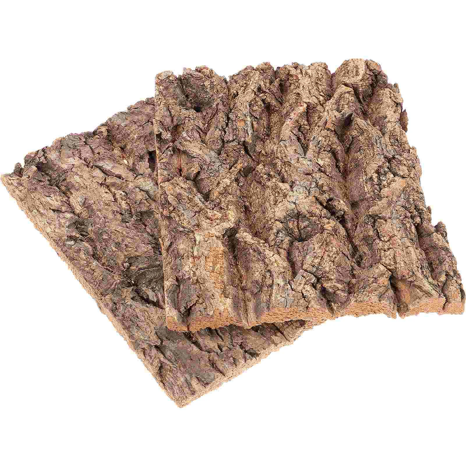 2 Pcs Bark Decoration Lizard Tank Reptile Cork Board Decorative Turtle Basking Platforms Accessories